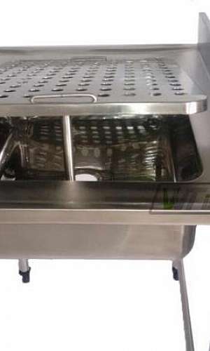 Mesa de Aço Inox com Cuba Mesa de Aço Inox com Cuba