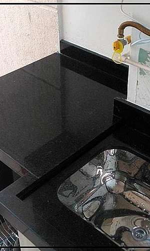 Tanque de granito com cuba de inox Tanque de granito com cuba de inox